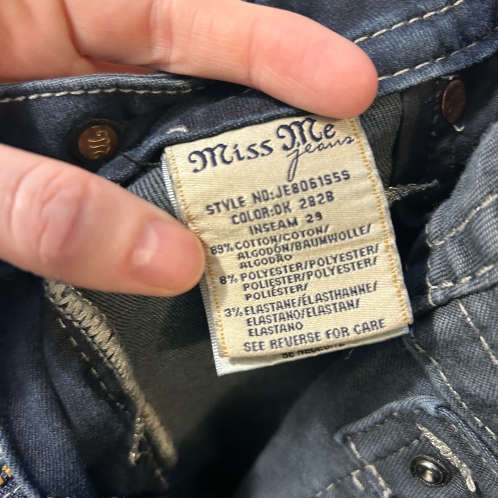 Miss Me Skinny Jeans Size 25 Y2K see pics and description for call outs - Picture 7 of 8